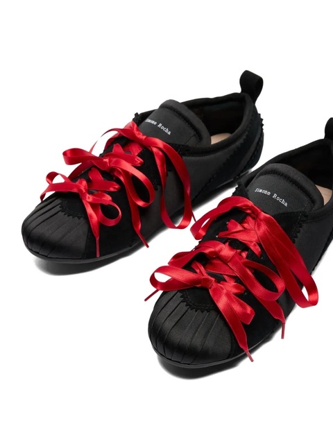 Simone Rocha Ballerina Grip satin ribbon sneakers - Black - zdjęcie produktu nr 2