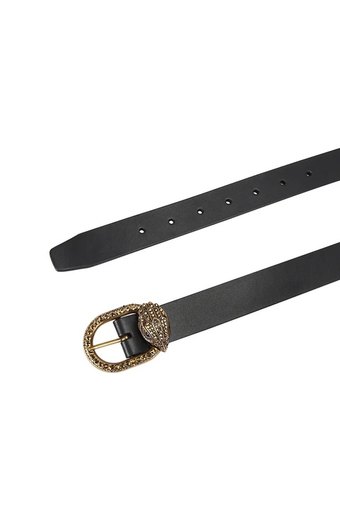 Kurt Geiger London pasek skórzany Mayfair damski kolor czarny 5257800109 - zdjęcie produktu nr 1