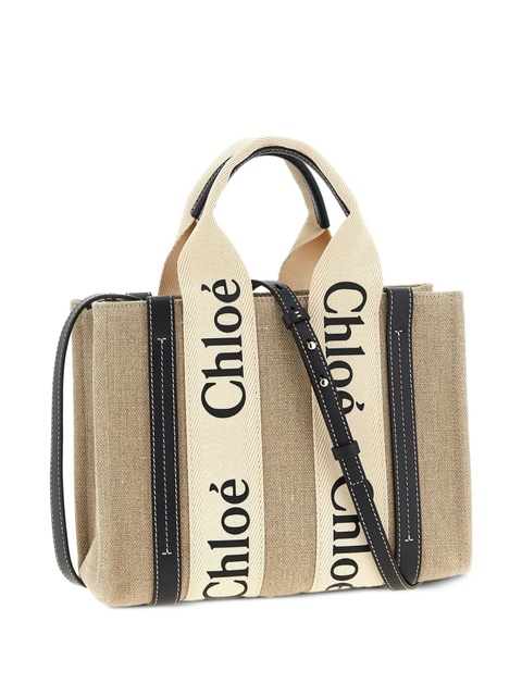Chloé Woody logo-detailed tote bag - Neutrals - zdjęcie produktu nr 2
