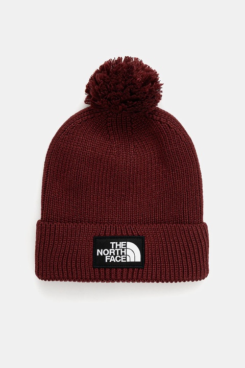 The North Face czapka TNF Logo Box kolor bordowy NF0A8CHF0VO1 - zdjęcie produktu nr 1