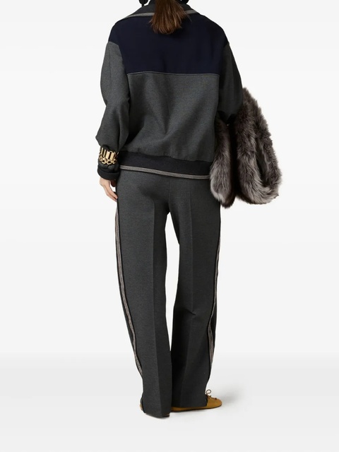 Miu Miu side-stripe knit pants - Grey - zdjęcie produktu nr 2
