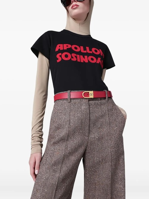 Valentino Garavani logo-buckle belt - Red - zdjęcie produktu nr 2