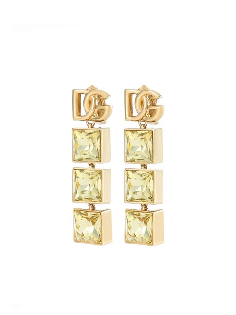 Dolce & Gabbana logo-plaque earrings - Gold - zdjęcie produktu nr 2