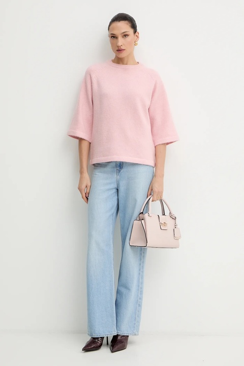 Morgan sweter z domieszką wełny damski kolor różowy MDELIA - zdjęcie produktu nr 2