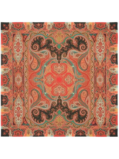 ETRO paisley-print cashmere-blend scarf - Red - zdjęcie produktu nr 1