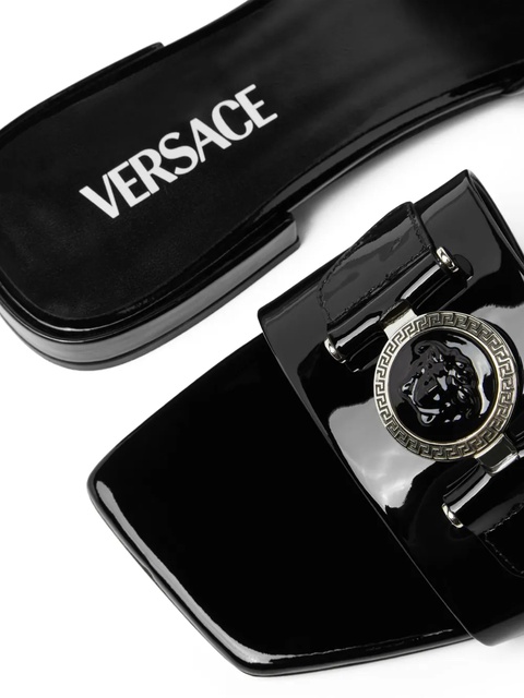 Versace Medusa patent-finish leather sandals - Black - zdjęcie produktu nr 2