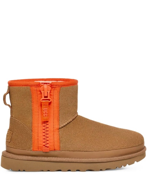 UGG Classic Mini Zipper Tape Logo "Chestnut" boots - Brown - zdjęcie produktu nr 1