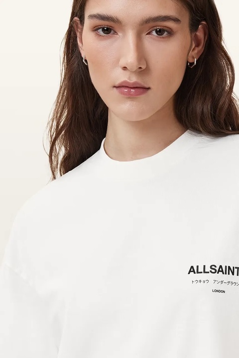 AllSaints t-shirt bawełniany damski kolor biały W202JC - zdjęcie produktu nr 2