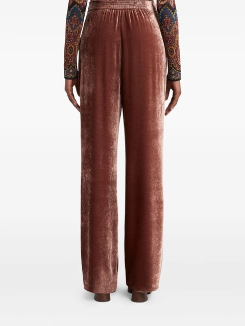 ETRO velvet palazzo trousers - Pink - zdjęcie produktu nr 2