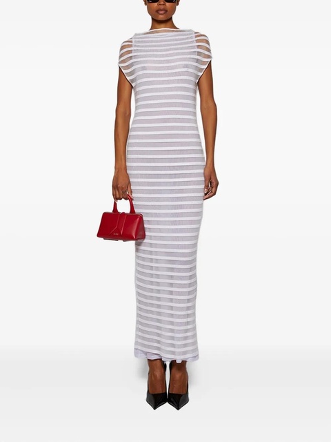 Jean Paul Gaultier striped ribbed maxi dress - White - zdjęcie produktu nr 1
