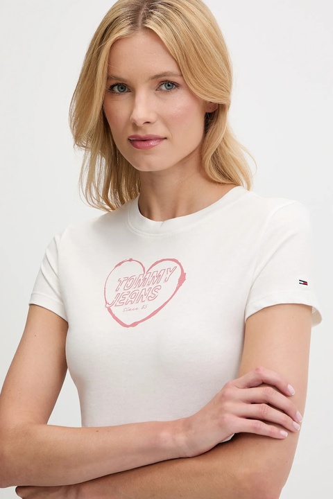 Tommy Jeans t-shirt bawełniany damski kolor biały DW0DW21390 - zdjęcie produktu nr 2
