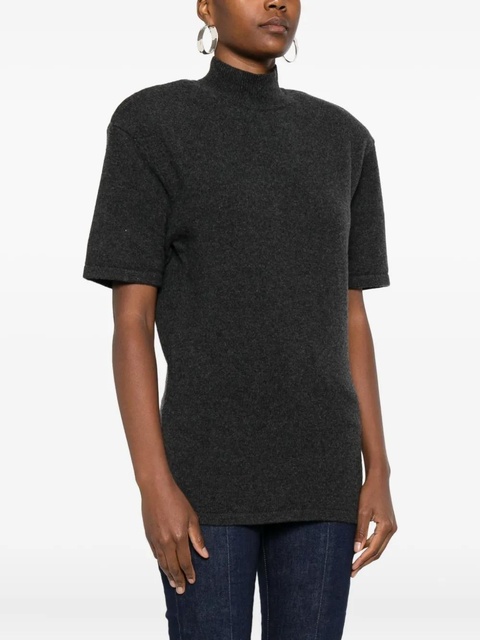 Jacquemus high-neck knitted T-shirt - Grey - zdjęcie produktu nr 2