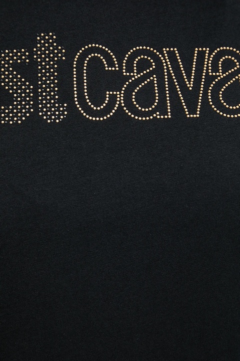 Just Cavalli t-shirt bawełniany damski kolor czarny 79PAHE23 CJ110 - zdjęcie produktu nr 2