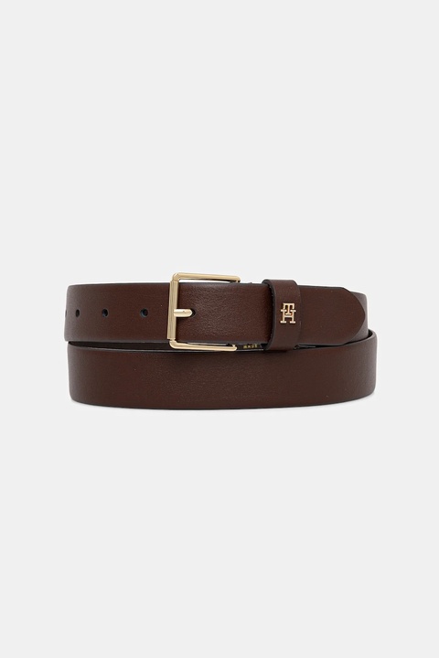 Tommy Hilfiger pasek skórzany damski kolor brązowy AW0AW18251 - zdjęcie produktu nr 2