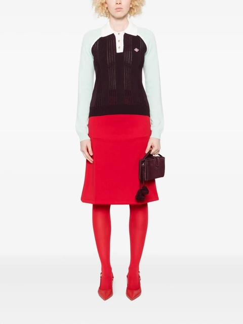 Casablanca colourblock polo top - Red - zdjęcie produktu nr 1