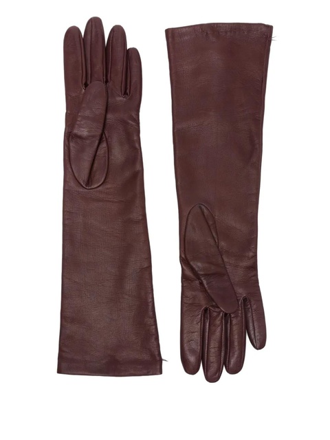 Max Mara long leather gloves - Brown - zdjęcie produktu nr 1