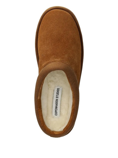 Copenhagen suede platform slippers - Brown - zdjęcie produktu nr 2