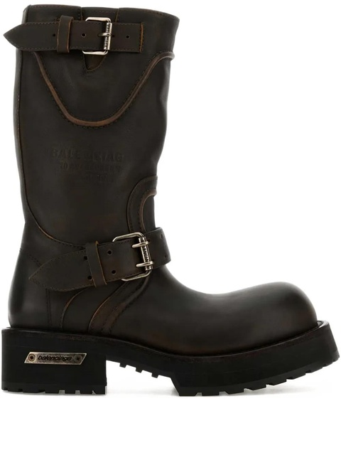 Balenciaga Venom buckle-detail leather boots - Brown - zdjęcie produktu nr 2