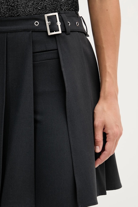 Sisley spodnie damskie kolor szary proste high waist 483QLF07Y - zdjęcie produktu nr 2