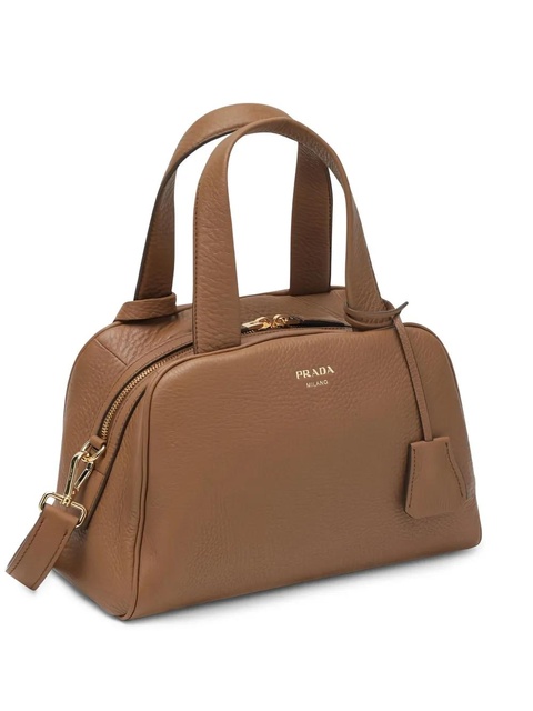 Prada medium leather tote bag - Brown - zdjęcie produktu nr 1