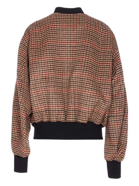 Essentiel Antwerp check zip-front wool jacket - Brown - zdjęcie produktu nr 2