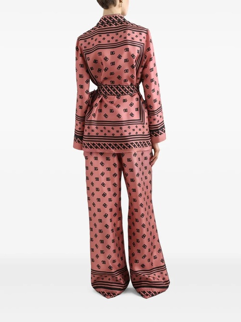 Dolce & Gabbana DNA logo-print palazzo pants - Pink - zdjęcie produktu nr 2
