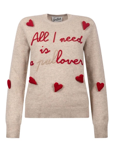 MC2 Saint Barth heart-detail sweater - Neutrals - zdjęcie produktu nr 1