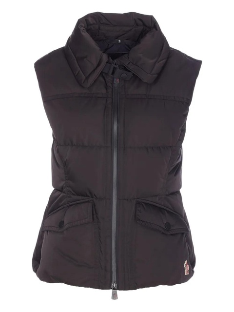 Moncler Grenoble polo-collar padded gilet - Black - zdjęcie produktu nr 1