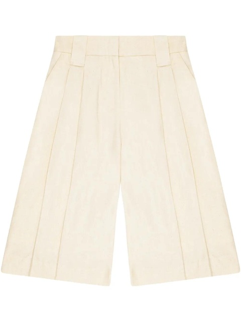 GANNI pleat-detail shorts - Neutrals - zdjęcie produktu nr 1