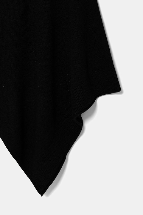 United Colors of Benetton poncho z domieszką wełny kolor czarny 1235DU01A - zdjęcie produktu nr 2