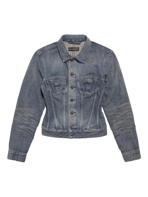 Balenciaga corset-style denim jacket - Blue - zdjęcie produktu nr 1