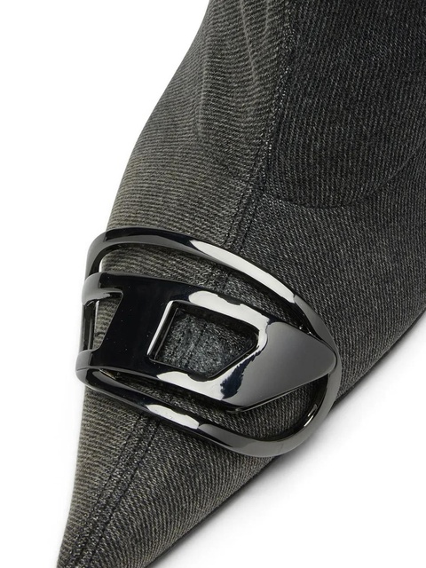 Diesel D-Venus Kb D 90mm denim knee-high boots - Black - zdjęcie produktu nr 2