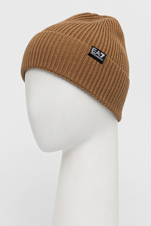 EA7 Emporio Armani czapka z dodatkiem wełny kolor zielony AF18469.7X000312 - zdjęcie produktu nr 2