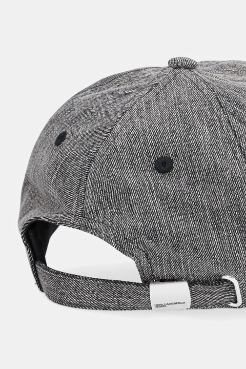 Karl Lagerfeld Jeans czapka z daszkiem bawełniana kolor szary A4W33076 - zdjęcie produktu nr 1