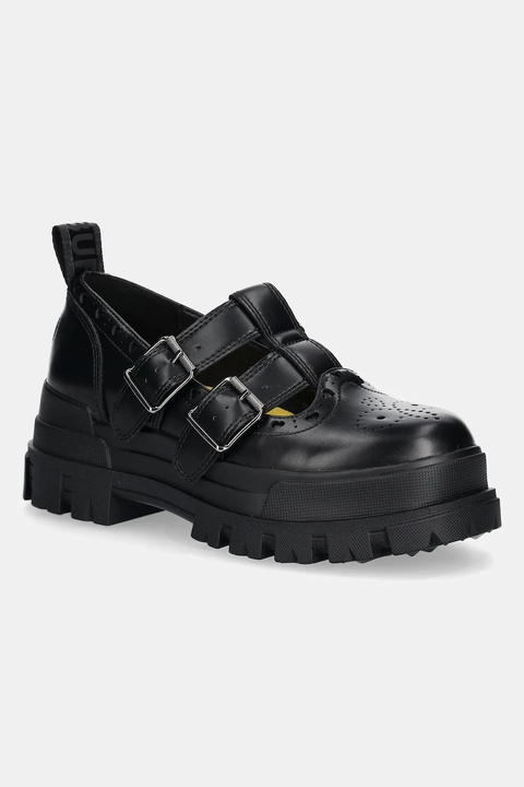 Buffalo mokasyny Aspha Jane Heart damskie kolor czarny na platformie 1620031-BLK - zdjęcie produktu nr 1