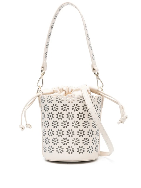 Maje perforated leather bucket bag - Neutrals - zdjęcie produktu nr 1