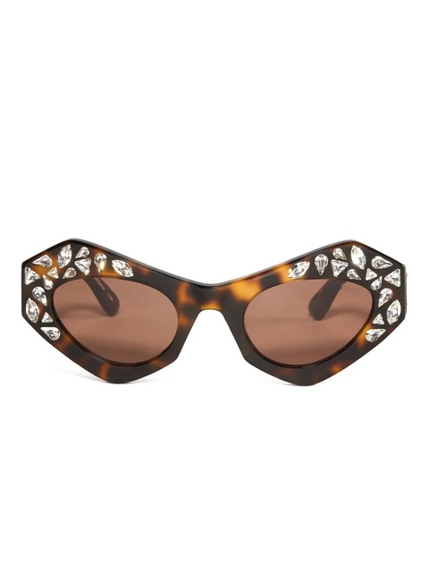 PUCCI rhinestone-embellished cat-eye sunglasses - Brown - zdjęcie produktu nr 1