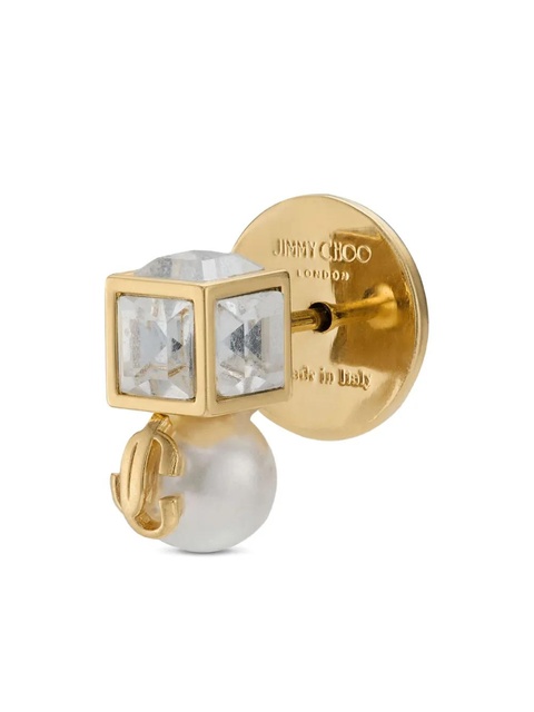 Jimmy Choo pearl cube studded earrings - Gold - zdjęcie produktu nr 1