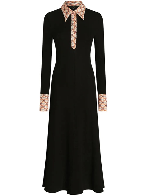 ETRO long-sleeved jersey midi dress - Black - zdjęcie produktu nr 1