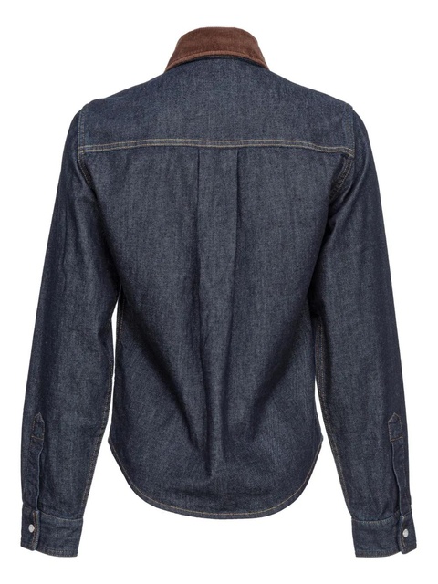 PINKO contrast-stitching denim shirt - Blue - zdjęcie produktu nr 2