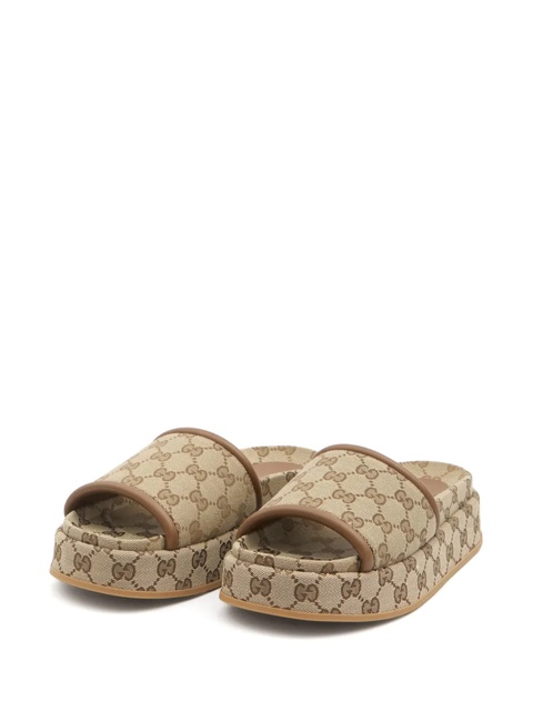 Gucci GG platform sandals - Neutrals - zdjęcie produktu nr 1