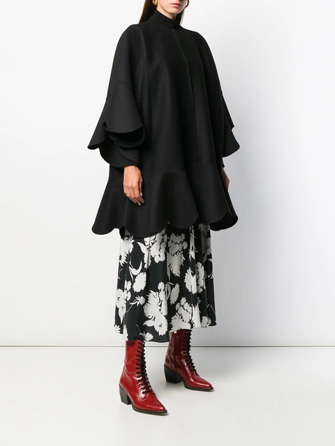 Valentino Garavani scalloped edge cape - Black - zdjęcie produktu nr 2