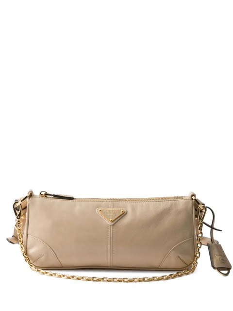 Prada medium Re-Edition 2002 leather shoulder bag - Neutrals - zdjęcie produktu nr 1