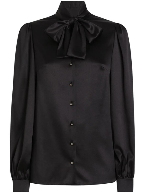 Dolce & Gabbana satin shirt - Black - zdjęcie produktu nr 1
