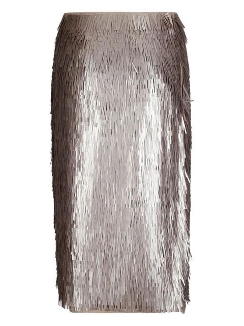 Róhe fringed midi skirt - Silver - zdjęcie produktu nr 1