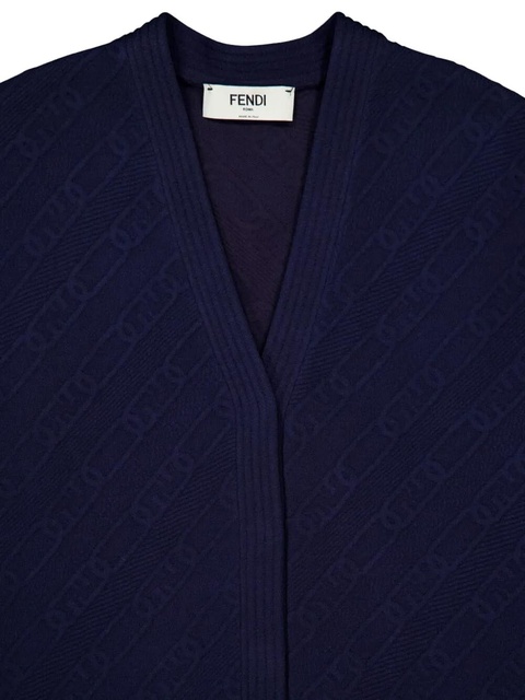 FENDI O Lock Chain cardigan - Blue - zdjęcie produktu nr 2