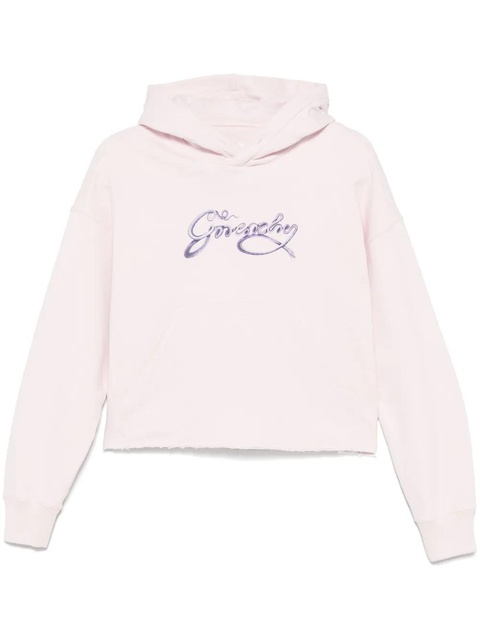 Givenchy logo-print hoodie - Pink - zdjęcie produktu nr 1