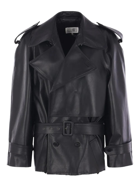 MM6 Maison Margiela leather jacket - Black - zdjęcie produktu nr 2