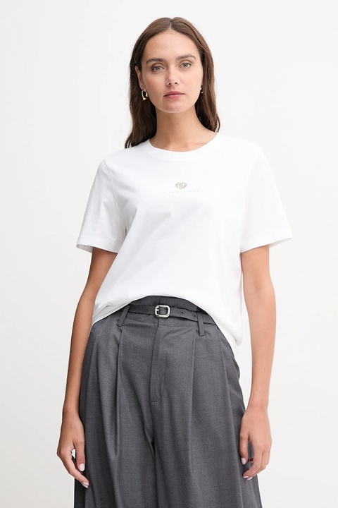 Marc Aurel t-shirt bawełniany damski kolor biały 7718-7000-73881 - zdjęcie produktu nr 1