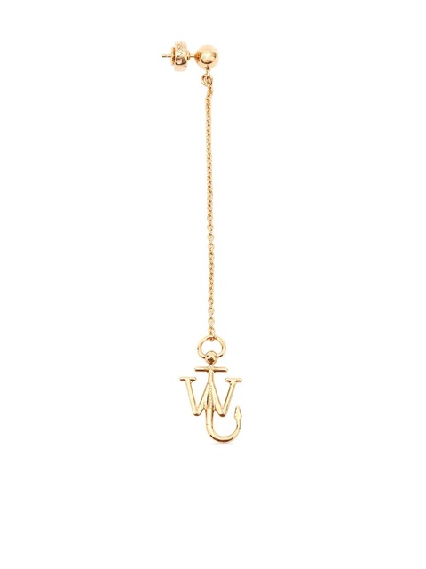 JW Anderson logo-detail drop earring - Gold - zdjęcie produktu nr 1
